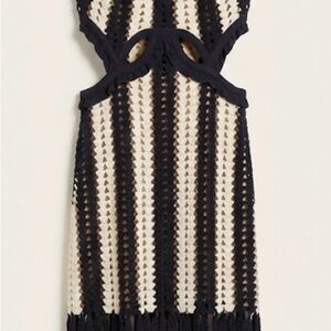 ✨ *Self-Portrait** iconic Navy & Cream Crochet Cut-Out Midi Dress ✨